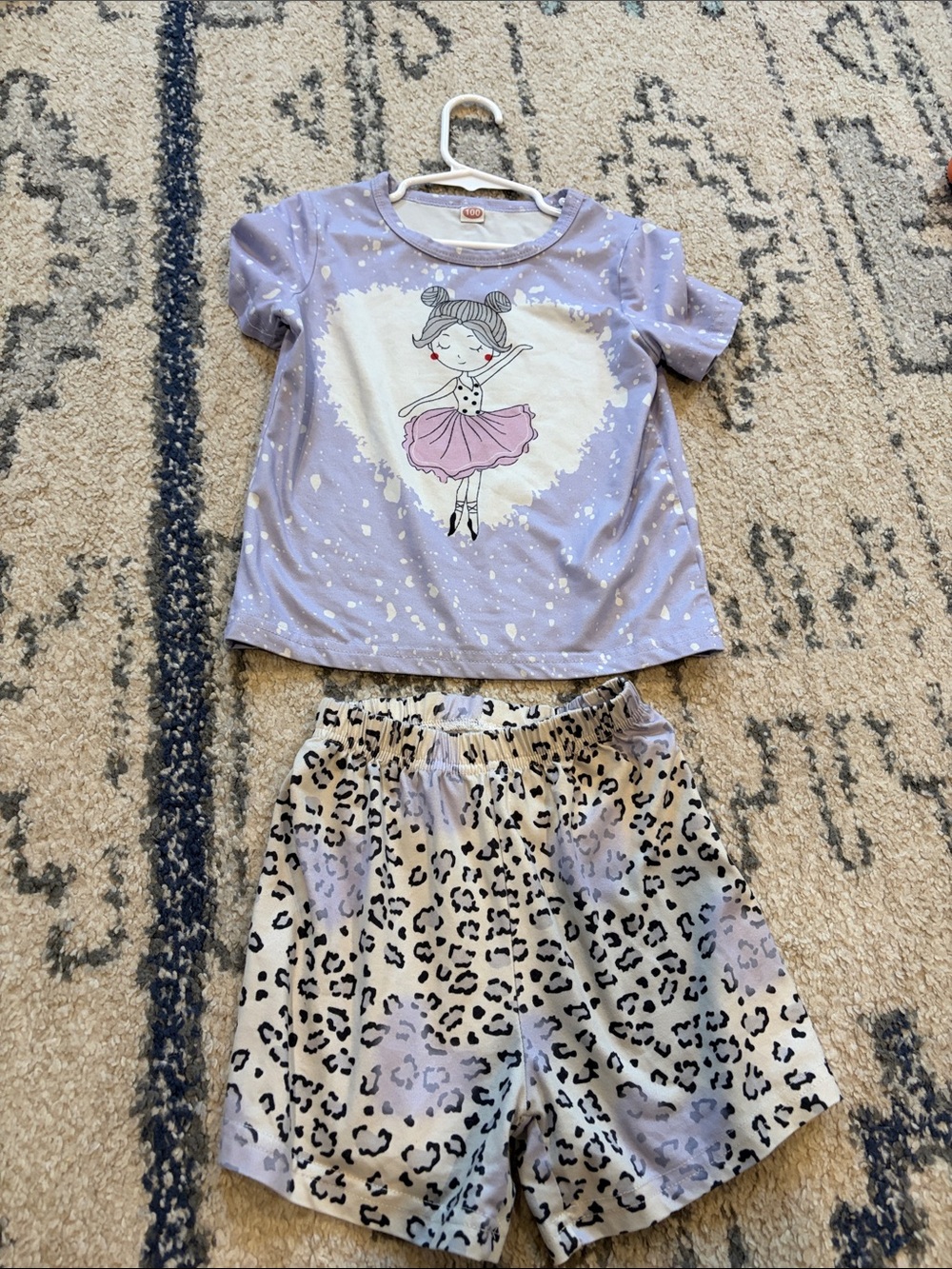Girls' Lavender Ballerina Pajama Set - Kids Pajamas